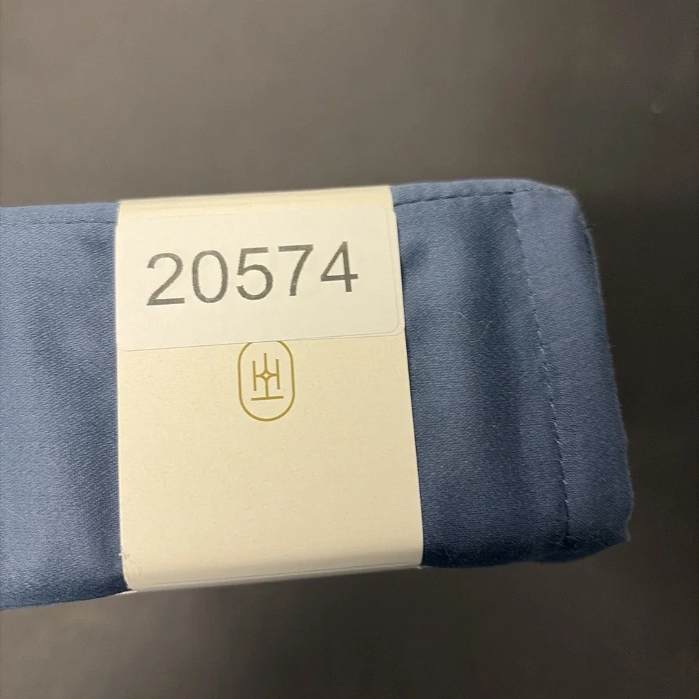 Full 400 Thread Count Performance Flat Sheet Metallic Blue Threshold Cotton 0574